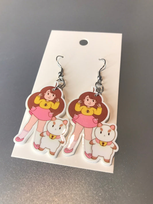 Bee and PuppyCat Earrings