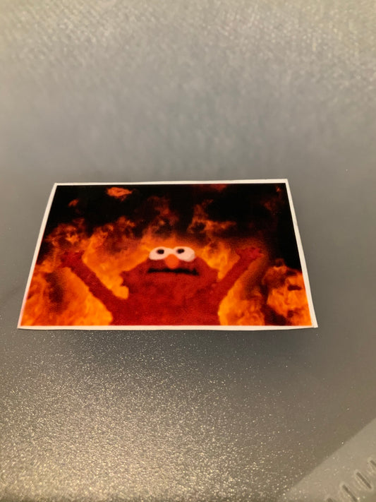 Fire Elmo Meme Sticker