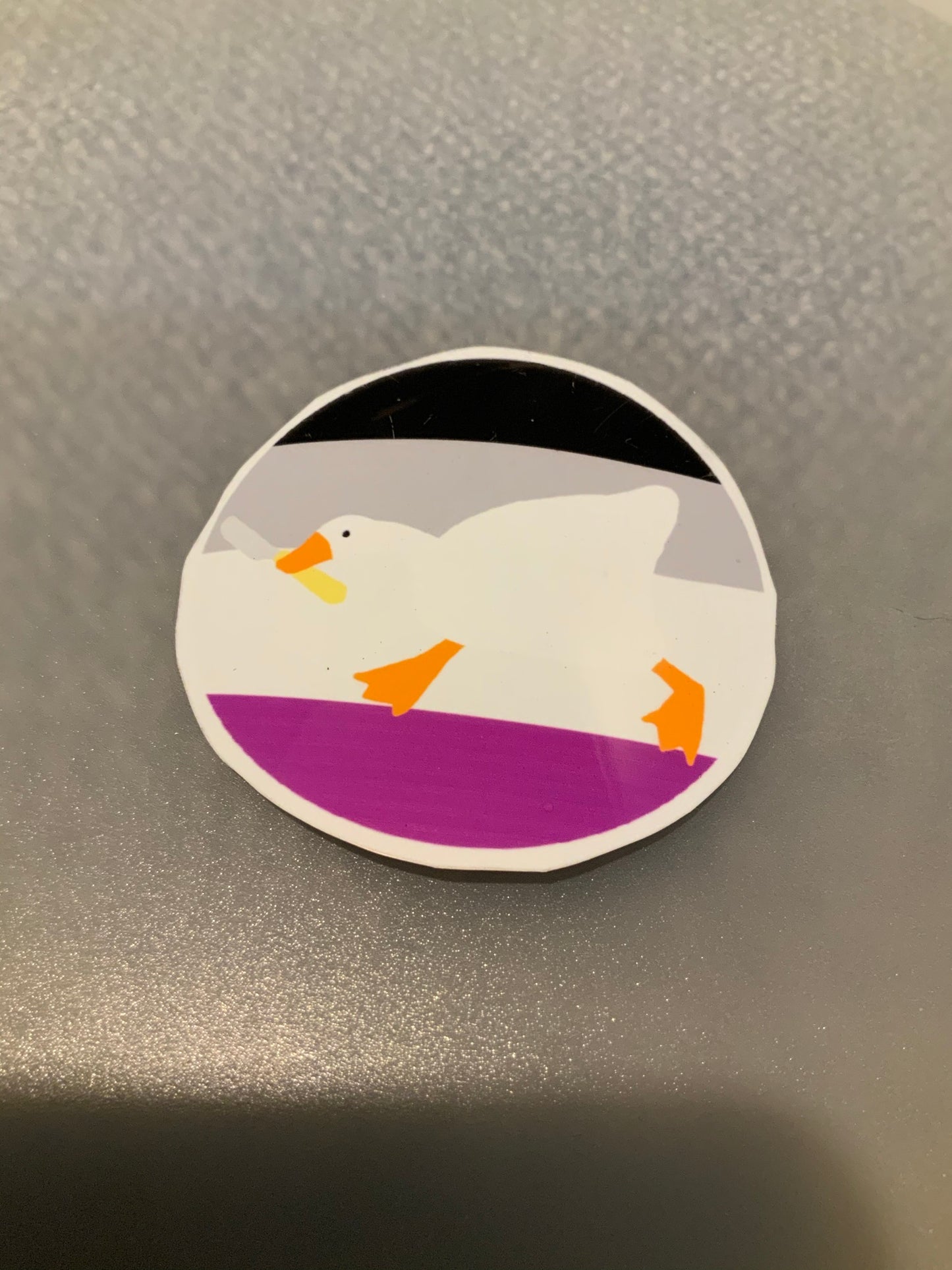 Asexual Goose With Knife Sticker