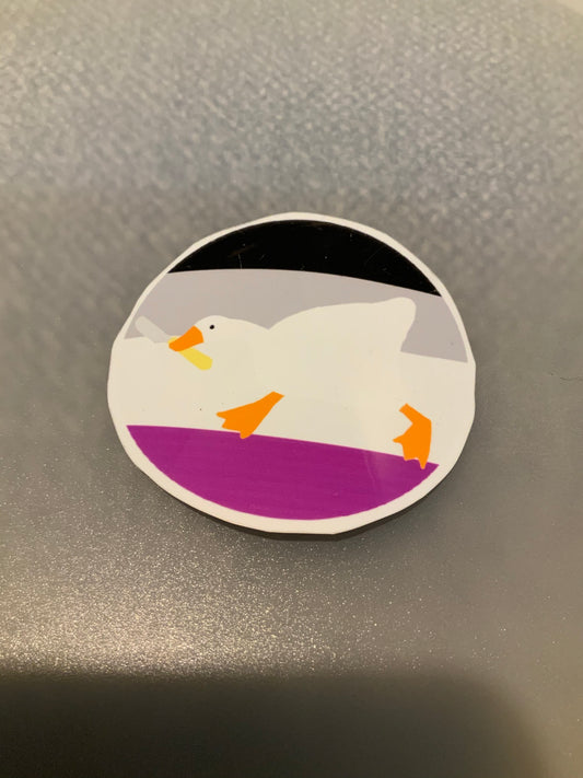 Asexual Goose With Knife Sticker