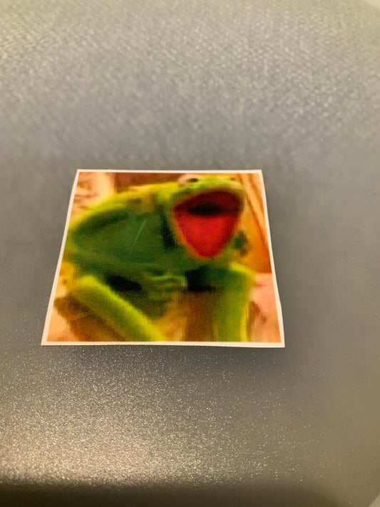 Screaming Kermit Meme Sticker