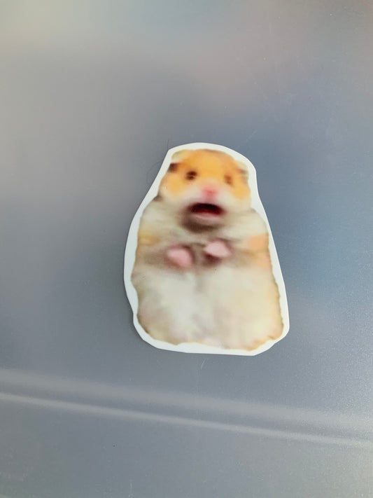 Scared Hamster Meme Sticker